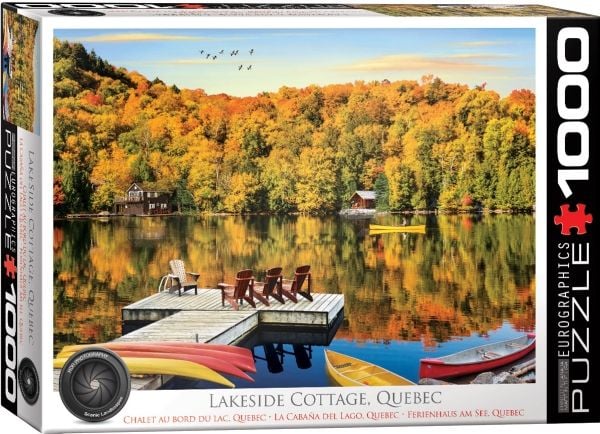 Palapeli Lakeside Cottage Quebec - 1000 palaa, 48*68cm