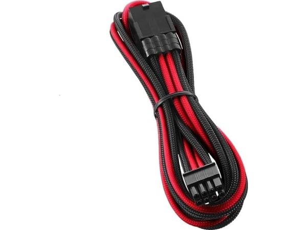CableMod PRO Series ModMesh - Strømforlengelseskabel - 8-pins PCIe-strøm (hann) til 8-pins PCIe-strøm (hunn) - 45 cm - formstøpt - svart, rød