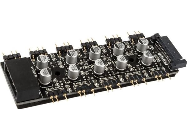 Lamptron SP101 10x adresserbar RGB-hub för Aura, Fusion och Mystic