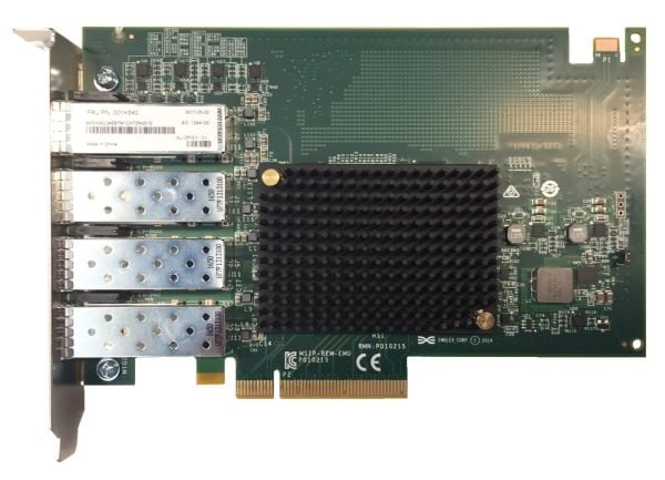 Lenovo ThinkSystem Emulex OCe14104B-NX - Nettverksadapter - PCIe 3.0 - 10 Gigabit SFP+ x 4 - for ThinkAgile VX Certified Node 7Y94, 7Z12; ThinkAgil...