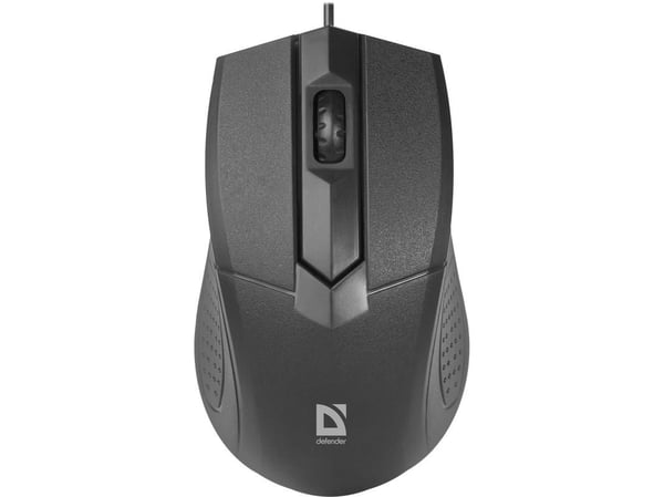Defender Optimum MB-270 - Mus - ergonomisk - optisk - 3 knapper - kablet - USB - svart