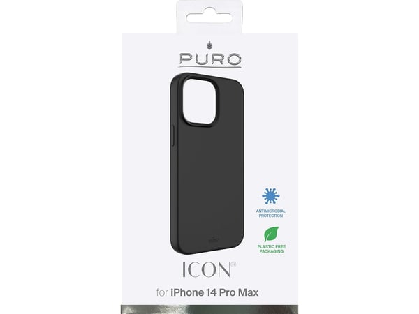 PURO IPC14P67ICONBLK, Etui, Apple, iPhone 14 Pro Max, 17 cm (6.7"), Svart