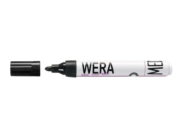 Marker WERA svart permanent rund spets 2 mm (12 st.)