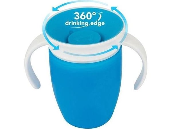 MUNCHKIN treningskopp MIRACLE 360, blå, 6 m+, 207 ml, 90101
