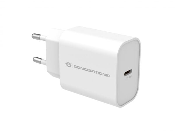 Conceptronic ALTHEA - Strømadapter - 20 watt - PD 3.0 (USB-C) - hvit - Europa