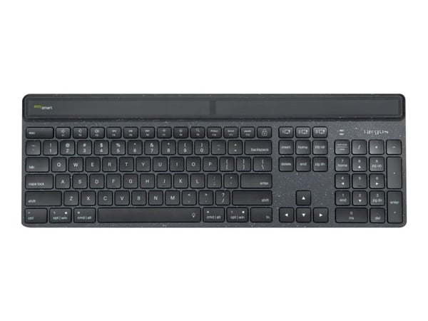 Targus EcoSmart - Tastatur - bærekraftig energiutvinning - bakteriedrepende middel - bakgrunnsbelyst - trådløs - Bluetooth 5.0 - AZERTY - Fransk - ...