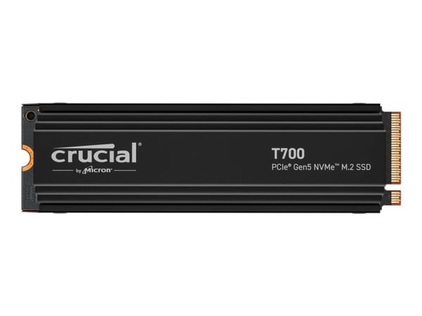 Crucial T700 4TB PCIe SSD-levy jäähdyttimellä varustettuna