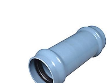 PVC skydemuffe 200mm PN10 - Wavin