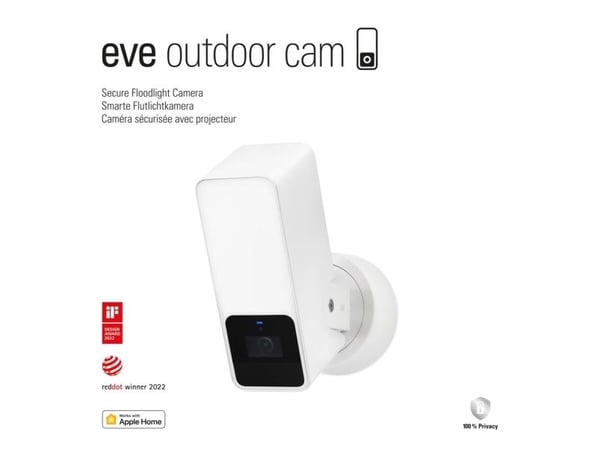 Eve Outdoor Cam utendørs IP-kamera (hvit) med bevegelsessensor