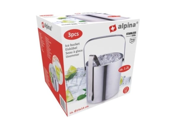 Alpina isbøtte 1,2 l med tang