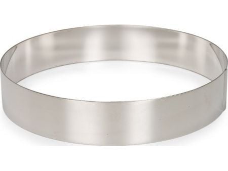 Patisse tårtform/utskärningsform 20 x 4,5 cm i rostfritt stål silver