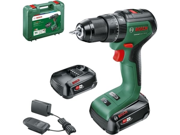 Bosch AKKUSLAGBOREMASKINE UNIV 18V-60 2X2,0AH 2X2,0AH