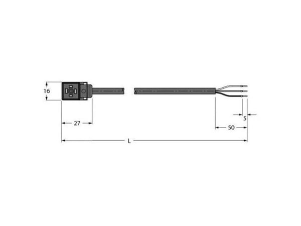 Turck VC8S02-A80E-2/TXL 6606683 Venttiilin liitin Sisällys: 1 kpl