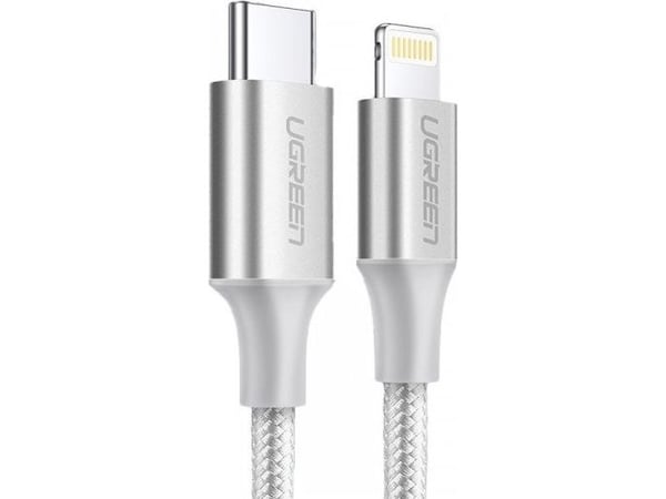 Ugreen 70523, 1 m, Lightning, USB C, Hanstik, Hanstik, hopea