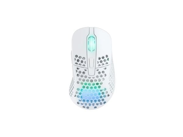 Xtrfy M4 RGB - Mus - optisk - trådløs - 2.4 GHz - USB trådløs mottaker - hvit