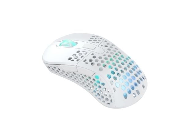 Xtrfy M4 RGB - Mus - optisk - trådløs - 2.4 GHz - USB trådløs mottaker - hvit