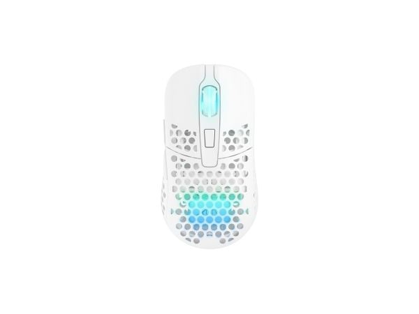 Xtrfy M42 - Mus - optisk - trådløs - 2.4 GHz - USB trådløs mottaker - hvit