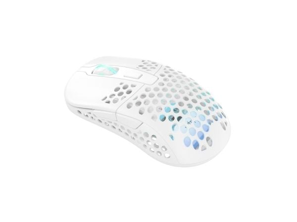 Xtrfy M42 - Mus - optisk - trådløs - 2.4 GHz - USB trådløs mottaker - hvit