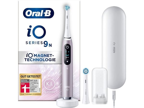 Oral-B tannbørste magnetisk iO Series 9N Rose Quartz + ekstra børstehode