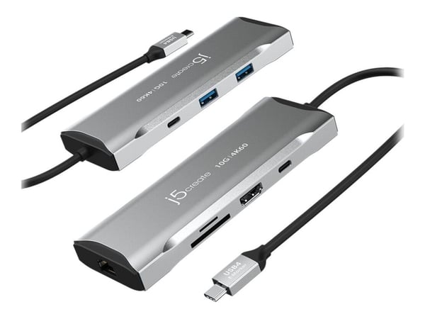 j5create JCD393-N - Mini-dockningsenhet - USB-C / USB4 / Thunderbolt 3 / Thunderbolt 4 - HDMI - 1GbE