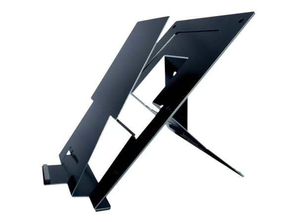 R-Go Document laptop stand Riser - Notebookstativ - ergonomic folding and adjustable, with document holder, AGR certified - 10" - 22" - svart