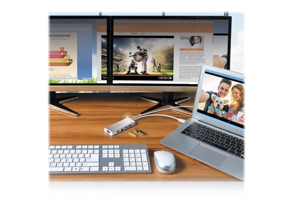 j5create JUD380 - Dockningsstation - USB 3.0 - VGA, HDMI - 1GbE