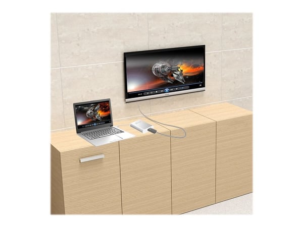 j5create JUA354 - Video adapter - USB hann til HDMI hunn - 8 cm - sølv - 4K-støtte