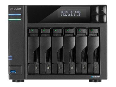 ASUSTOR Lockerstor 6 Gen2 AS6706T - NAS-server - 6 brønner - SATA 6Gb/s - RAID 0, 1, 5, 6, 10, JBOD - RAM 8 GB - 2.5 Gigabit Ethernet - iSCSI støtte