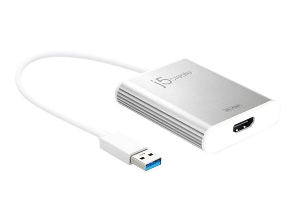 j5create JUA354 - Video adapter - USB hann til HDMI hunn - 8 cm - sølv - 4K-støtte