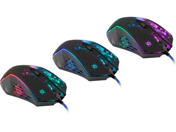 Langallinen optinen pelihiiri DEFENDER GM-933 SIN'SISTER 7200dpi 6P taustavalaistu hiiri