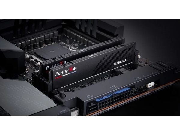 G.Skill Flare X5 - DDR5 - sett - 96 GB: 2 x 48 GB - DIMM 288-pin - 5600 MT/s / PC5-44800 - CL40 - 1.25 V - ikke-bufret - on-die ECC - matt svart