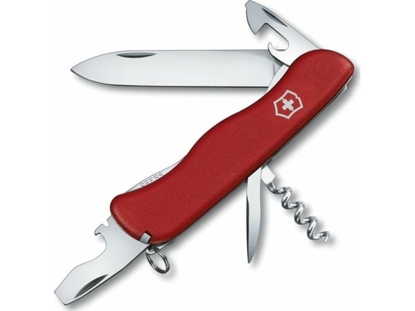 Victorinox Picknicker, Locking blade knife, Multi-tool knife, Dolk, Polyamid, Röd, Rostfritt stål, 10 verktyg