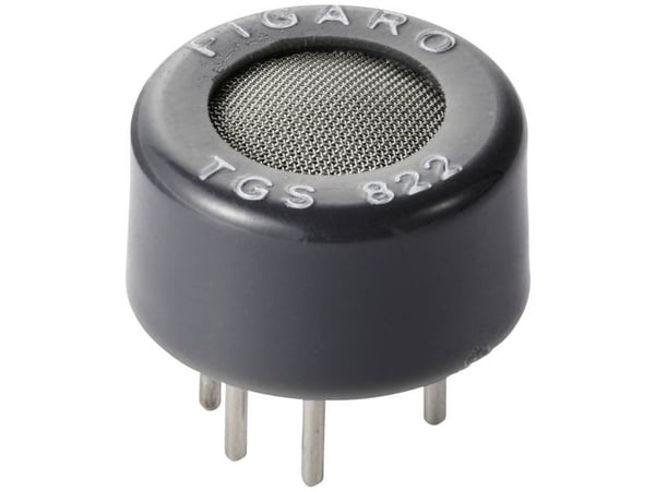 Figaro gassensor TGS-822 for gasser: karbonmonoksid, ammoniakk, svoveldioksid, alkohol, bensin (Ø x H) 17 mm x 10 mm