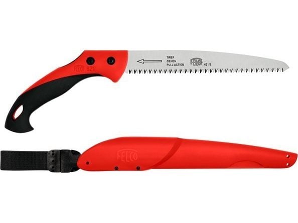 Felco trädsåg 621, trä, stål, svart, röd, rostfritt stål, svart, röd, 1 st, 30,5 cm
