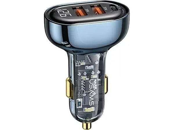 Usams Laturi USAMS 2xUSB+1xUSB-C 80W pikalataus sininen/sininen (US-CC159)