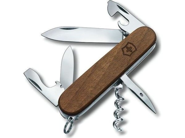 Victorinox Spartan Wood, Klappkniv uten lås, Multiverktøyskniv, Dolk, Tre, Rustfritt stål, 10 verktøy