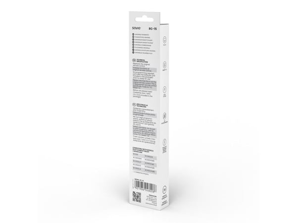 Savio RC-15 universal remote control/replacement for TCL SMART TV, TV, IR Kabelfri, Trykknapper, Sort