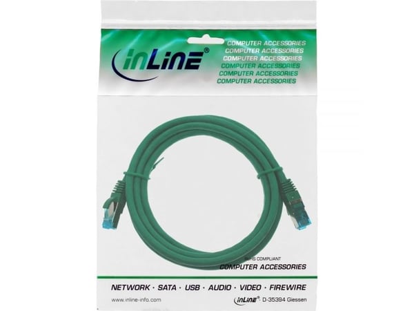 InLine 4043718189397, 0,5 m, Cat6a, S/FTP (S-STP), RJ-45, RJ-45, Grønn