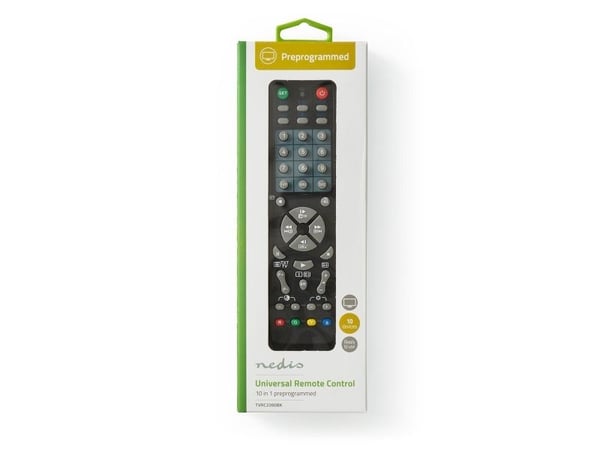 Nedis TVRC2200BK, TV, IR Kabelfri, Trykknapper, Sort