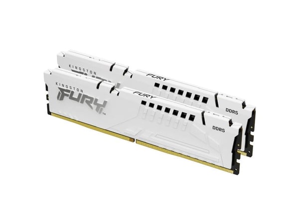 Kingston FURY Beast - DDR5 - sett - 64 GB: 2 x 32 GB - DIMM 288-pin - 5600 MT/s / PC5-44800 - CL36 - 1.25 V - ikke-bufret - on-die ECC - hvit