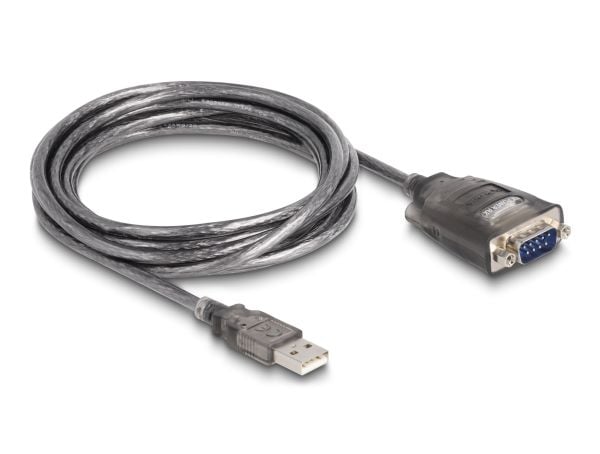 Delock - Seriell adapter - USB 2.0 - RS-232 - gjennomsiktig