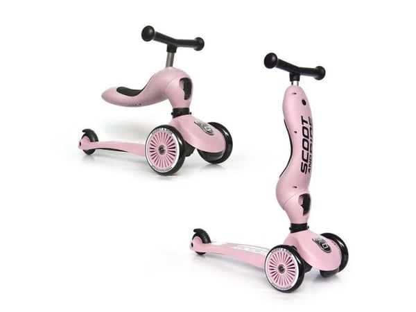 Scoot & Ride Highwaykick 1 trehjuls sparkesykkel for barn ROSE (96270)