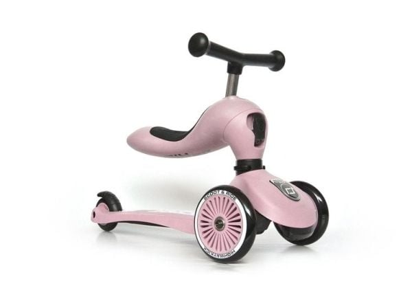 Scoot & Ride Highwaykick 1 trehjuls sparkesykkel for barn ROSE (96270)