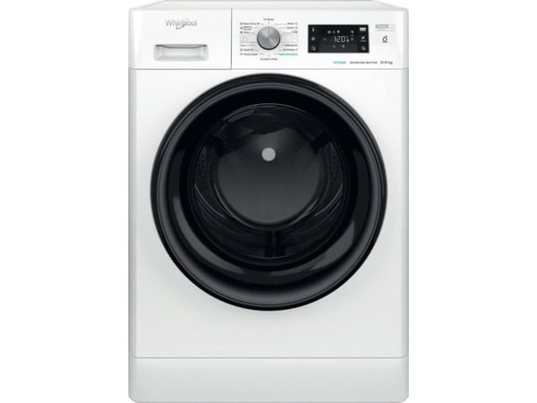 Whirlpool FFWDB 864349 BV EE, Frontmatet, Frittstående, Hvit, Svart, Svart, LED