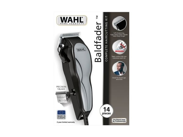 Wahl 20107.0460 Baldfader, Sort, Krom, 1 mm, 1,3 cm, 4,5 cm, Vekselstrøm, 2 m