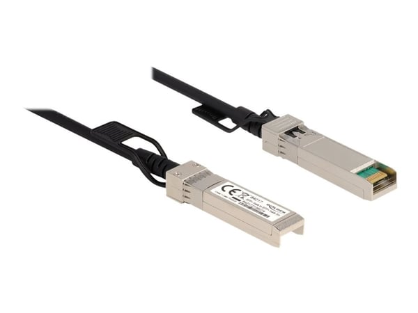 Delock - 10GBase-CU direkte tilkoblingskabel - SFP+ (hann) til SFP+ (hann) - 10 m - 5.8 mm - toakset - passiv - svart