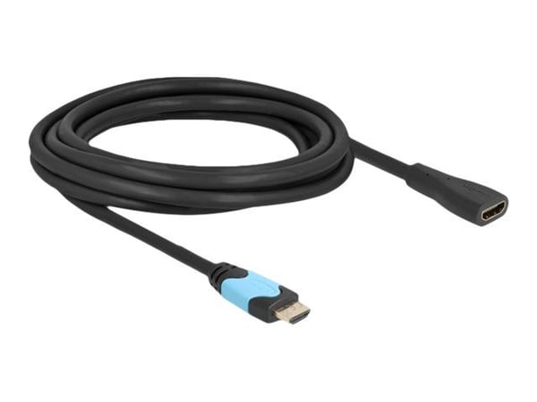 Delock - High Speed - HDMI-jatkokaapeli - HDMI naaras HDMI uros - 3 m - kolminkertaisesti suojattu - musta, turkoosi - 8K60 Hz tuki, jopa 48 Gbps t... Delock - High Speed - HDMI-jatkokaapeli - HDMI naaras HDMI uros - 3 m - kolminkertaisesti suojattu - musta, turkoosi - 8K60 Hz tuki, jopa 48 Gbps t...