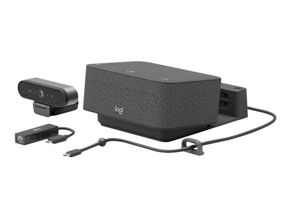 Logitech Logi Dock Focus Room Kit - Videokonferansesett (Logitech BRIO Ultra HD Pro Webcam, Logitech Logi Dock) - Certified for Microsoft Teams - p...