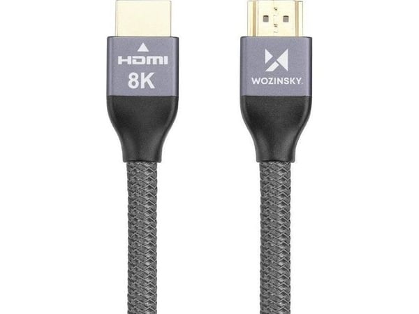 Wozinsky HDMI 2.1 8K 60 Hz 48 Gbps / 4K 120 Hz / 2K 144 Hz 1 m hopeinen kaapeli (WHDMI-10)
