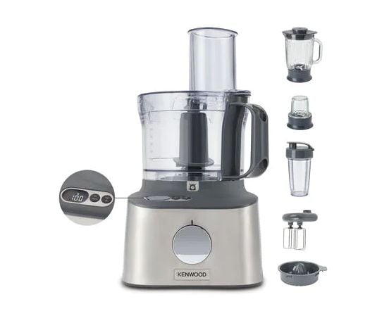 Kenwood Multipro Compact FDM316SS - Kjøkkenmaskin - 2.1 kopp - 800 W - brushed metal/gray